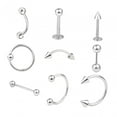 thumbnail image 1 of 9Pcs Belly Button Rings Navel Piercing Rings Body Piercing Jewelery Rings for, 1 of 9