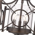 thumbnail image 4 of Wry Lighting Quincy 3-light Semi-Flush Mount in Cordoban Bronze, 4 of 5