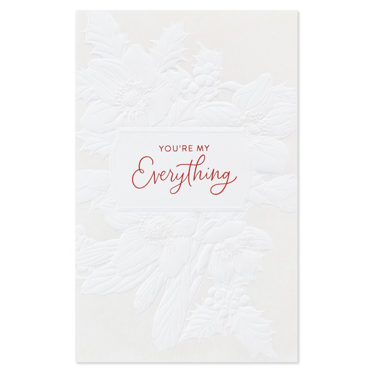 Romantische Weihnachtskarte „You‘re My Everything“ – Mit Roter Folie, 14,6 X 21,6 Cm, Inkl. Umschlag