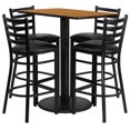 thumbnail image 2 of Flash Furniture 24X42 Laminate Bar Table Set In Walnut Top Black Vinyl Seat, 2 of 4