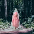 thumbnail image 5 of Honeii Adorable Pink Fluffy Birds Print Poncho Cape, Cloak Coat, Snuggly Hooded Wearable Blanket, Hooded Cape For Teenagers,Halloween Costumes-Medium, 5 of 7