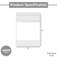 thumbnail image 4 of MMBM 3 x 4 Clear Plastic Reclosable Zipper Bags White Block 2 Mil Pack of 4000, 4 of 6
