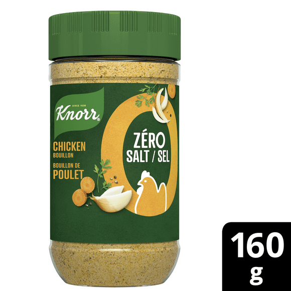 Knorr Zero Salt Bouillon Powder, Chicken, 160 g, $6.47/160G