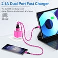 thumbnail image 2 of USB C Block Fast Charging, 2 Pack Dual Port Charger Block with Type C Charging Cable 6FT, USB Charging Block Type C Charger Block Wall Charger Adapter Power Station Compatible for Android, Pink, 2 of 7