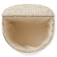 thumbnail image 6 of Casafield Half Moon Laundry Hamper with Lid and Removable Liner Bag - Natural, Woven Water Hyacinth Laundry Basket Sorter for Clothes, 6 of 7