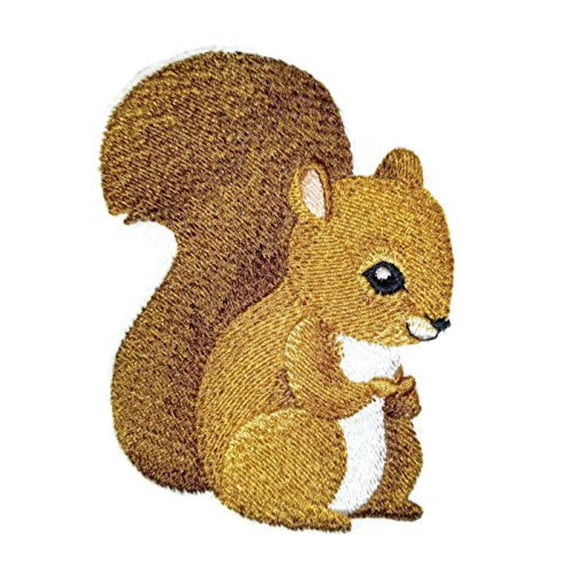 Baby Animal Kingdom [Squirrel] Embroidered Iron on/Sew patch [4.3" X 3.24"]