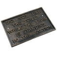 thumbnail image 3 of Bronze Do Not Use Toilet Cast Iron Sign Plaque Wall Fence Gate Train Railway, 3 of 5