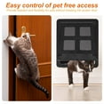 thumbnail image 4 of Cat Screen Door Plastic Pet Door Lockable Small Dog Door Pet Screen Gate Protector Doggy Sliding Door Premium Cat Flap Door 4 Modes for Small Cats Dogs Pets Up to 30Lb, 4 of 9