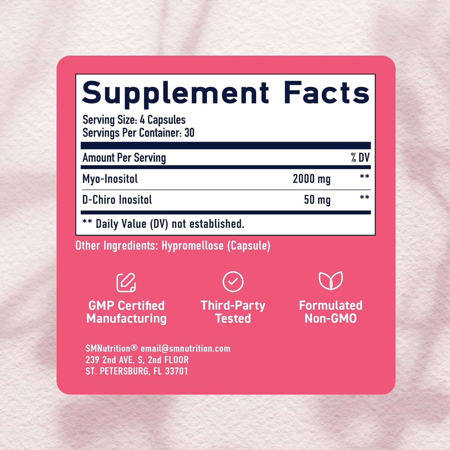 Myo-Inositol & D-Chiro Inositol for Hormone Balance for Women | Microbeadlets to Regulate Menstrual Cycle & Support Ovarian Health | 40:1 Ratio Myo & D Chiro | Non-GMO | 120 Ct (1 Month Supply)