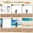 thumbnail image 5 of Wallpaper Sea Beach Nature Landscape Sky Sun Ocean Waves Sandy Beach Peel and Stick Wall Murals 69"H x 96"W Removable PVC Wall Paper Self-Adhesive Wall Decor for Bedroom Living Room, 5 of 7