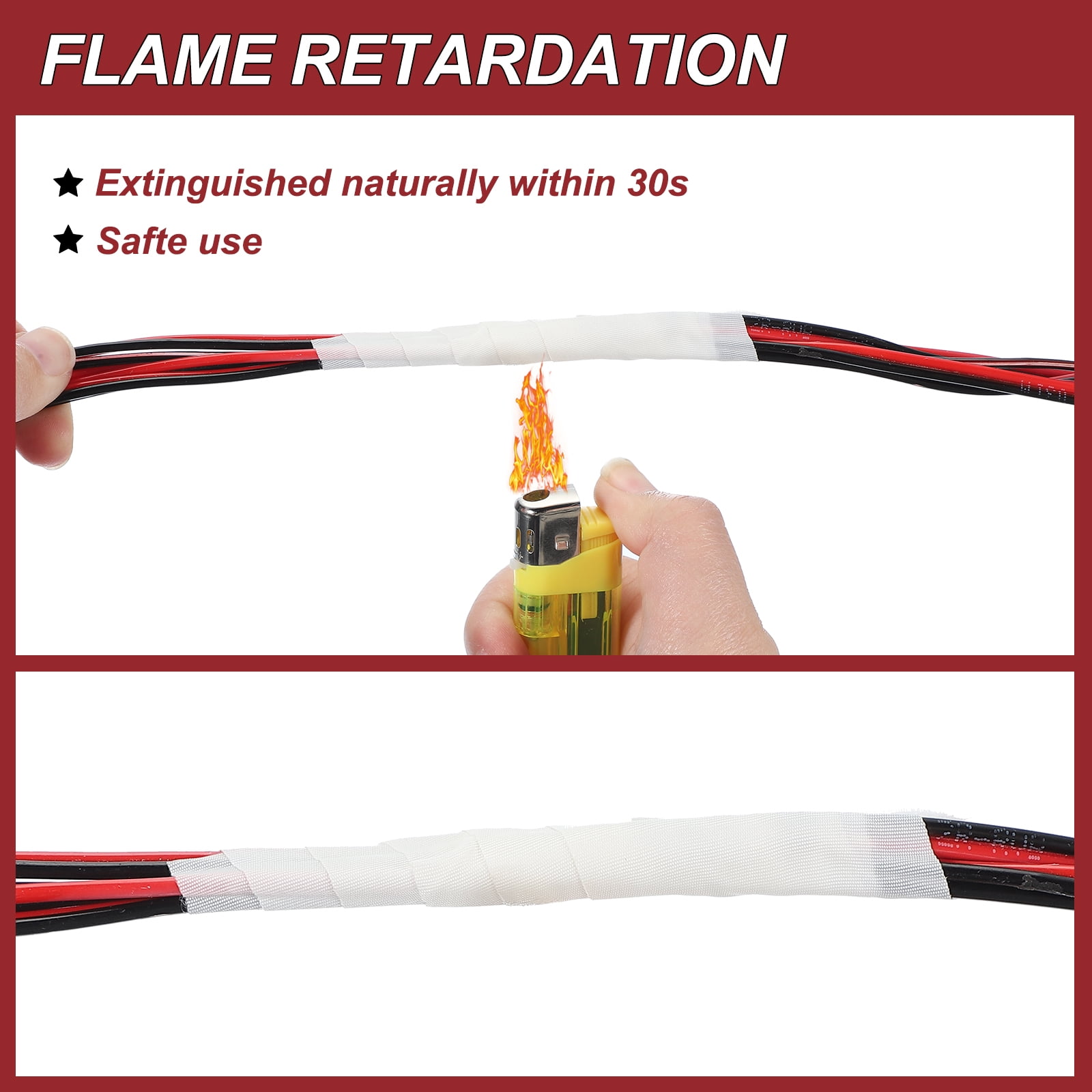 Uxcell Electrical Tape Acetate Cloth Insulation Tape Flame Retardant High Temperature Resistant for Motor Wire Harness Winding Metal Repair 98 Feet x 1.8 Inch White