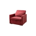 thumbnail image 4 of DOMETOUR Futon Chair Bed Convertible Sleeper Sofa, 3-in-1 Pull Out Sleeper Chair Beds Sofa Bed, Armchair Bed Sleeper for Living Room, Office, Apartment (Red Lint), 4 of 5