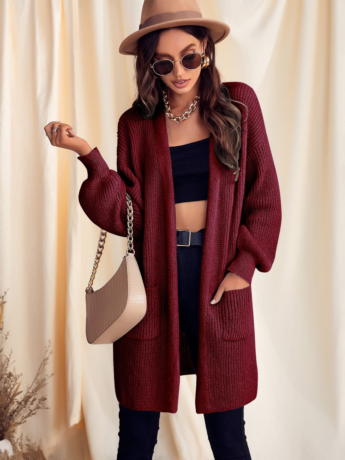 Front Drop Shoulder Cardigan 