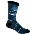thumbnail image 7 of Men's Shark Da-Dum Socks Funny Shark Movie Theme Song Ocean Beach Vaction Footwear, 7 of 7