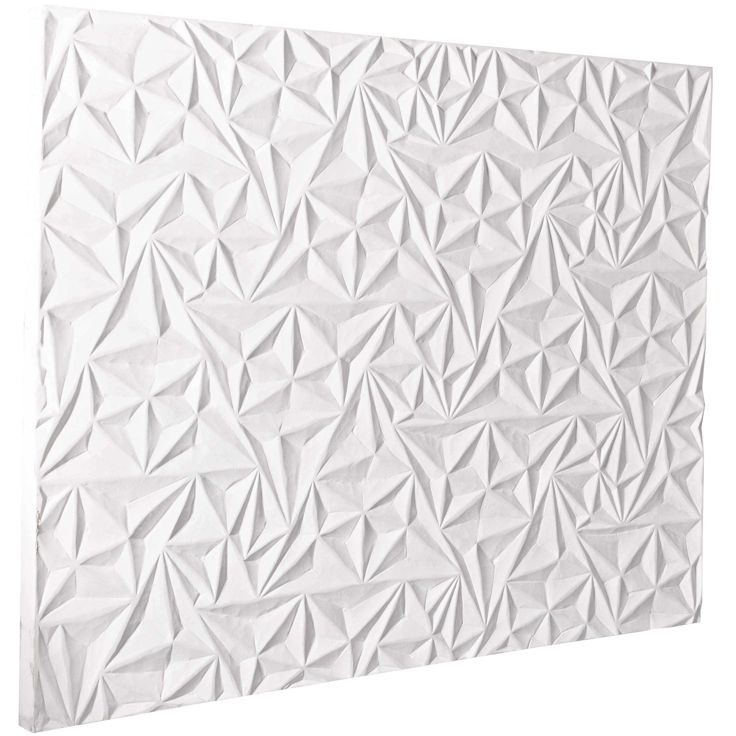 CosmoLiving by Cosmopolitan White Wooden Intricately Carved Geometric Wall Decor