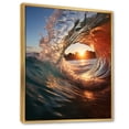 thumbnail image 2 of Designart "Sunlit Waves Beach Photo IV" Nautical & Beach Floater Framed Canvas Print, 2 of 7