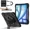 Black, variant on Case for iPad Air 13 Inch M3/M2 2025/2024 with Rotating Stand Pencil Holder Hand/Shoulder Strap, Heavy Duty Shockproof Protective Cover