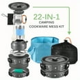 thumbnail image 3 of Bamboohart 22pcs Camping Cookware Kit Camping Utensils Cooking Set Camping Pot Pan Cooking Set Camp Cookware Set with Mesh Bag for Outdoor Camping Hiking Backpacking 13 Person, 3 of 6