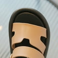 thumbnail image 5 of ZHOGXU Toddlers Girls Summer Sandals Open Toe Soft Comfortable Strappy Hook And Loop Design Flat Shoes For Everyday Wear,Brown,2.5-3 Years, 5 of 8