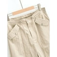 thumbnail image 4 of Ndbuld Women Cargo Pants Parachute Pants for Women High Waist Baggy Cargo Pant with Pocket Drawstring Wide Leg Hiking Pant Pants Christmas Gift,L,Khaki, 4 of 4