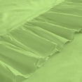 thumbnail image 6 of 4 Piece Corner Ruffle Sheet Set, 6" Inch Corner Ruffle On Flat Sheet And Pillowcases, 18 Inch Deep Pocket, 100% Egyptian Cotton, 800 TC, Twin XL Size, Solid Sage, 6 of 6