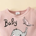 thumbnail image 5 of Gibobby Conjunto de Sudadera y Pantalón con estampado de dibujos animados acanalado de manga corta para niñas pequeñas, mono con tirantes, faldas, diademas, trajes(Rosa, 9-12 Meses), 5 of 5