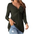 thumbnail image 1 of Pntutb, camiseta de manga larga Sexy con cuello en V informal para mujer de otoño e invierno, camiseta de manga larga con cuello en V, camiseta/camisa Pntutb Pntutb-942, 1 of 1