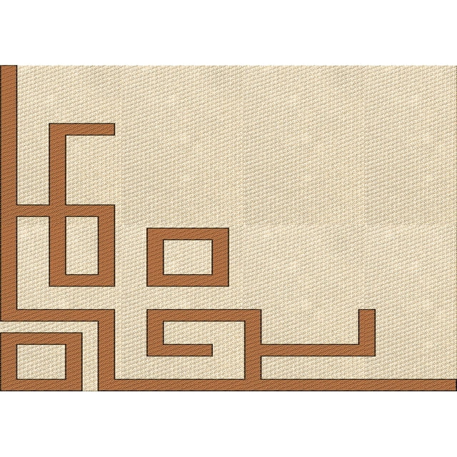Ahgly Company Tapis d'Intérieur Lavables en Machine, Rectangle Transitionnel Peru Brun, 7' x 10'