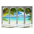 thumbnail image 2 of Tiptophomedecor Peel and Stick Tropical Wallpaper Wall Mural - Sea Behind Columns - Removable Wall Decals, 2 of 3