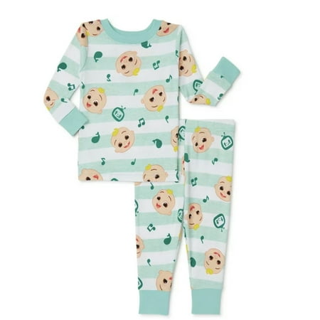 

Cocomelon Toddler s Pajamas 2 Piece Set Green Striped JJ Youtube Star Children s Pajama Set Size 4T