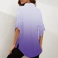 thumbnail image 5 of HAPIMO Savings Women's Fashion Shirts T-Shirt Clothes for Women Button Down Lapel Pullover Striped Color Block Tops Long Sleeve Blouse Cozy Casual Sweatshirt Purple S, 5 of 9