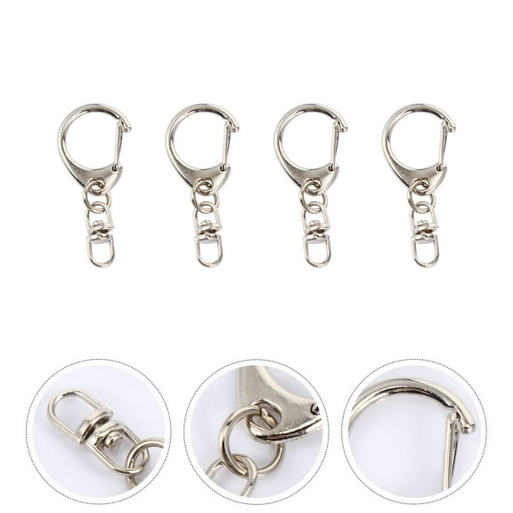 Soimiss 30Pcs Zinc Alloy C-Shape Keychains Quick Release Metal Key Holder Buckles