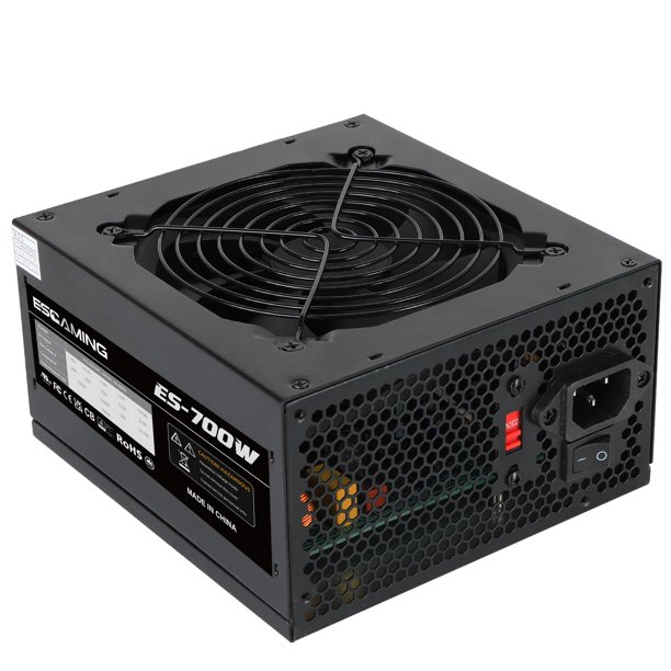 Fuente de alimentación ESGAMING Ventilador ATX no modular de 700 W y 120 mm