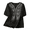 Black, variant on Cotton Tunic Tops for Women Cotton Yarn Breathable Roll Up Short Sleeve T-shirt Cotton Linen Short Sleeve Vintage Vacation Tees Crewneck Button Blouse Tunic Boho Peasant Blouses Yellow L