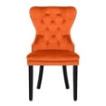 thumbnail image 2 of Costaelm Hank Tufted Velvet Upholstered Dining Side Chair (Set of 4), Velvet Orange, 2 of 8