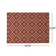 thumbnail image 6 of Noble House Tallevast 5' 3" x 7' Outdoor Trellis Area Rug in Red and Ivory, 6 of 6
