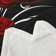 thumbnail image 3 of Manfei Red Rose Floral Throw Blanket for Couch 30x40 for Girls, Black and White Plush Blanket, Butterfly Print Fleece Throw, Breathable Room Decor, 3 of 8