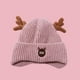 thumbnail image 4 of Sombrero cálido de Papá Noel para mujer, gorro de cubo hecho a mano con patrón de Navidad, gorros de punto INS y2k, decoración de ciervo, otoño e invierno, 2023, 4 of 4