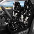 thumbnail image 2 of Pzuqiu Glitter Butterfly Car Seat Covers Full Set Front and Rear Seat Cover Set Easy to Install Car Seat Protector Breathable Full Wrapping Edge Seat Covers for Cars Truck Universal Fit Set,Black, 2 of 7
