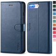 thumbnail image 1 of TUCCH iPhone 8 Plus Case, Premium Leather 7 Plus Wallet Folio Case Cover with ID Card Slots Magnetic Closure Flexible, 1 of 5