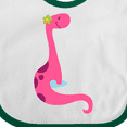 thumbnail image 4 of Inktastic Cute Pink Dinosaur Girls Baby Bib, 4 of 4