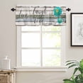 thumbnail image 3 of Teal Floral Valances for Windows Farmhouse Kitchen Curtains Valances Rod Pocket Valance Curtains for Kitchen Windows Farmhouse Green White Blue Wooden Window Valances for Bathroom Bedroom 42"x12", 3 of 6