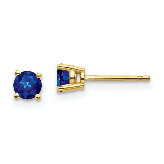 Primal Gold 14 Karat Yellow Gold Sapphire Post Earrings