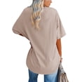 thumbnail image 2 of Langwyqu Womens Oversized T Shirts Half Sleeve Summer Loose Casual Tees, 2 of 2