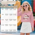 thumbnail image 7 of DISNIMO Santa Claus Snowflake Printed Long Sleeve Crop Tops for Girls Kids Fashion Cropped Sweatshirt Loose Crewneck Pullover Tops Casual Loose Cropped Sweatshirt, 7 of 7