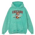 thumbnail image 2 of Sudadera con capucha del equipo de fútbol de Chicago con lavado desgastado retro para hombre, ropa de calle de gran tamaño, sudadera holgada de hip hop, sudadera con capucha 100 % algodón, 2 of 5
