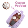thumbnail image 2 of Bolsa de Maquillaje Única Bargains Bolsa Cosmética Acolchada Bolsa de Aseo Organizador de Maquillaje Organizador Cosmético de Viaje Bonita Bolsa de Maquillaje para Mujeres Morada, 2 of 7