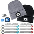 thumbnail image 4 of MAMOWEAR Men Winter Beanies Hat with LED Light, Led Headlamp Cap, Gifts Ideas for Mens Him Boyfriend Teen Boy Gifts Dad, 4 of 8