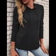 thumbnail image 4 of Sudadera con Capucha para Mujer, de Gran Tamaño, Informal, de Larga, con Cordón Ajustable Negro XL, 4 of 7