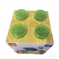 thumbnail image 4 of Lego Stackable Storage Bricks With 4 Knobs - 2 Piece Set - Organizer Container - Yellowish Green & Blue (Semi-transparent), 4 of 6